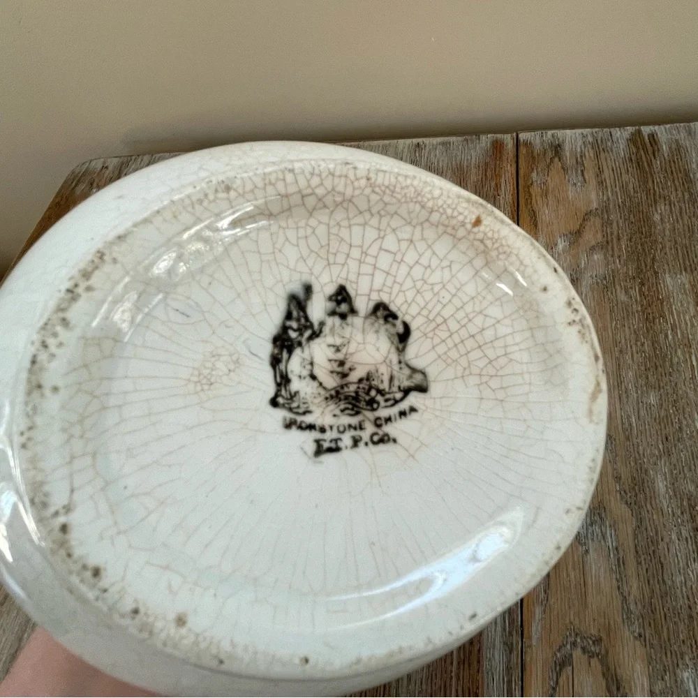 Antique Ironstone Pink China E.T.P. Co. Floral Pattern Pitcher❤️ - Picture 6 of 12